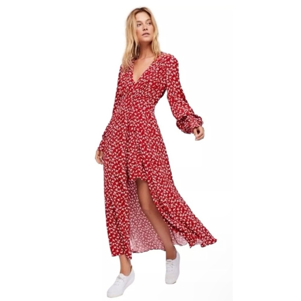 •Free People• Walk Me Home Maxi Dress Duster